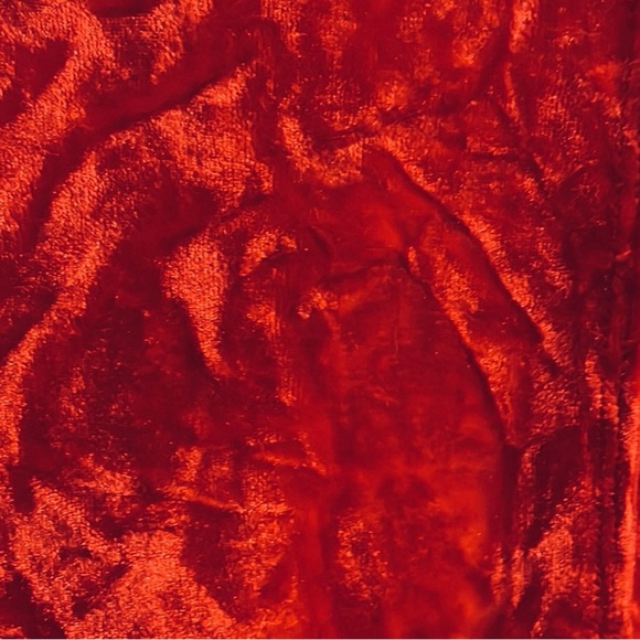 Like New Urban Outfitters Ice Crusher Velvet Long Sleeve Mini Dress in Red M - Picture 8 of 8